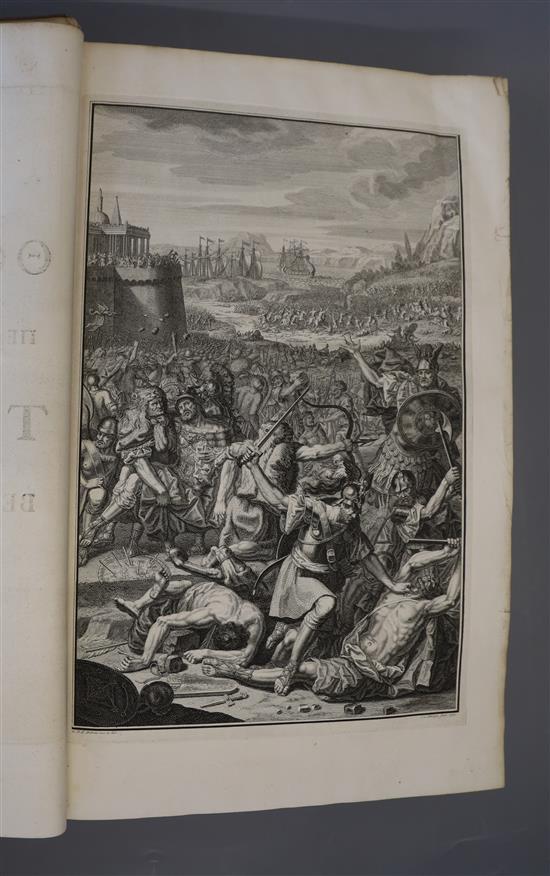 Thucydides - Thuaydidis de bello Peloponnesiaco ..., folio, calf, front board and front fly leaf detached, with engraved frontispiece,